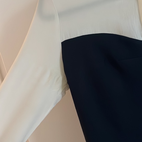 Sandro Paris Navy Dress with White shirt detail - Picture 7 of 10